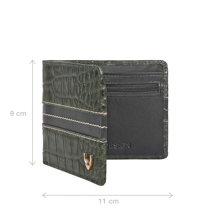Women's Green Leather Bi-Fold Wallet | Luxe Emerald Bi-Fold Wallet