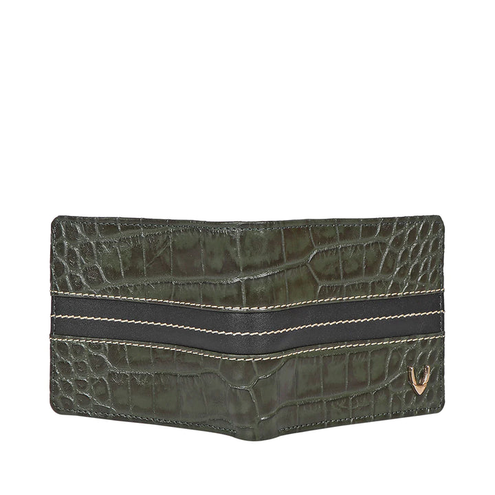 Women's Green Leather Bi-Fold Wallet | Luxe Emerald Bi-Fold Wallet