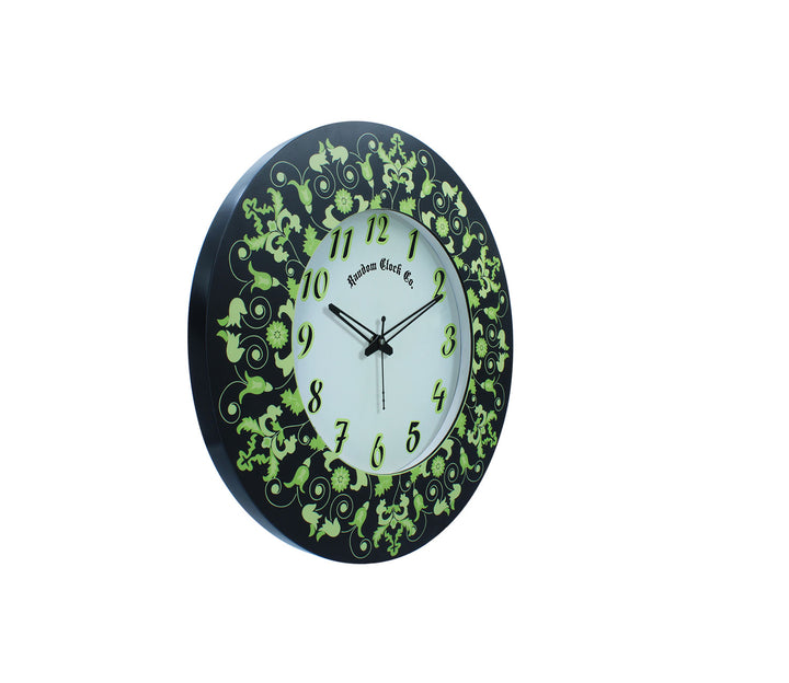 Modern Green and Black Decorative Wall Clock