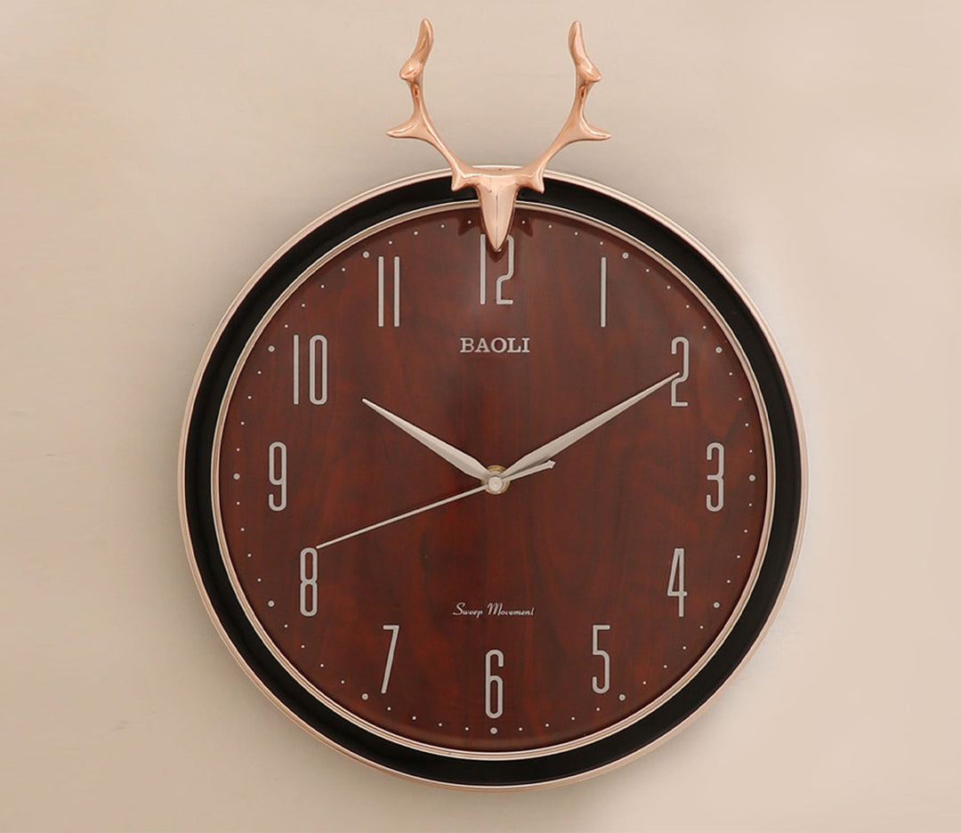 Brown Reindeer Wall Clock