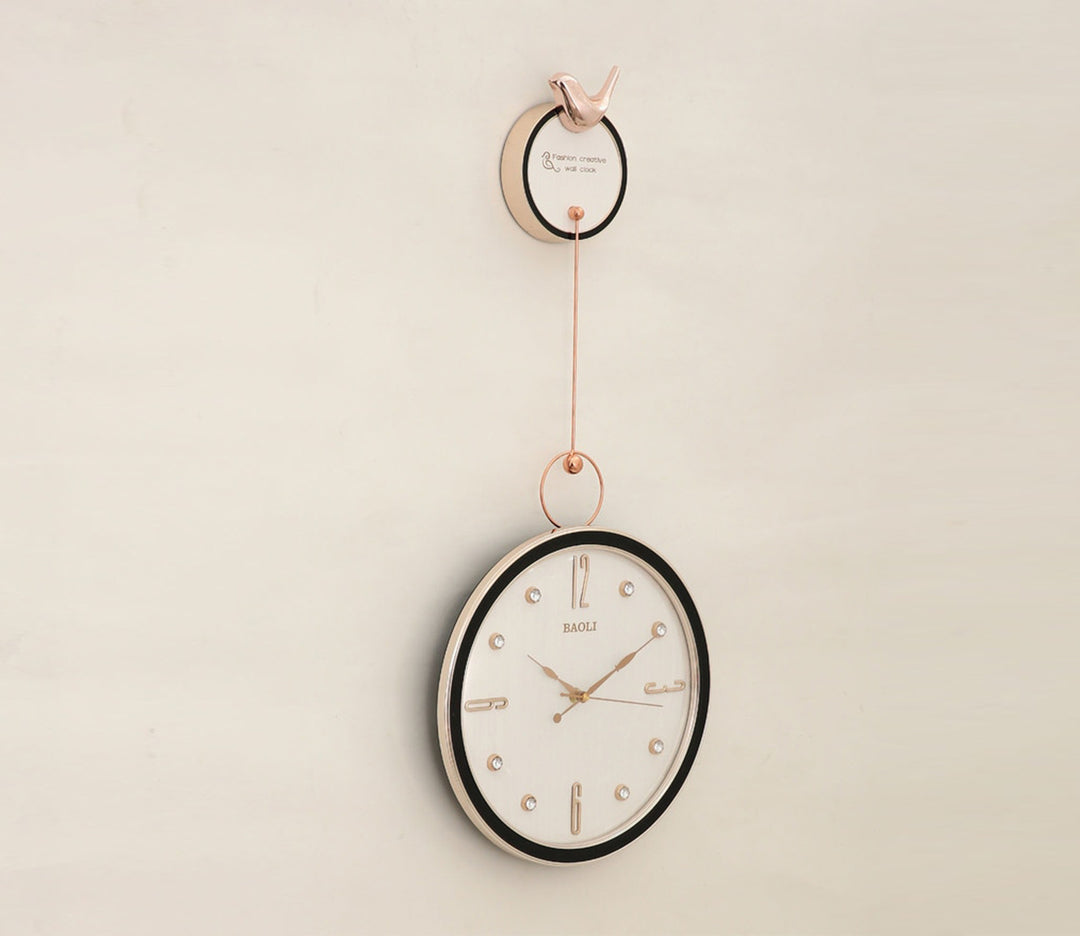 White Sparrow Wall Clock