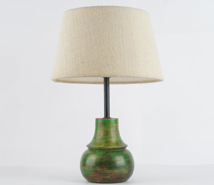 Textured Beige Sphere Table Lamp