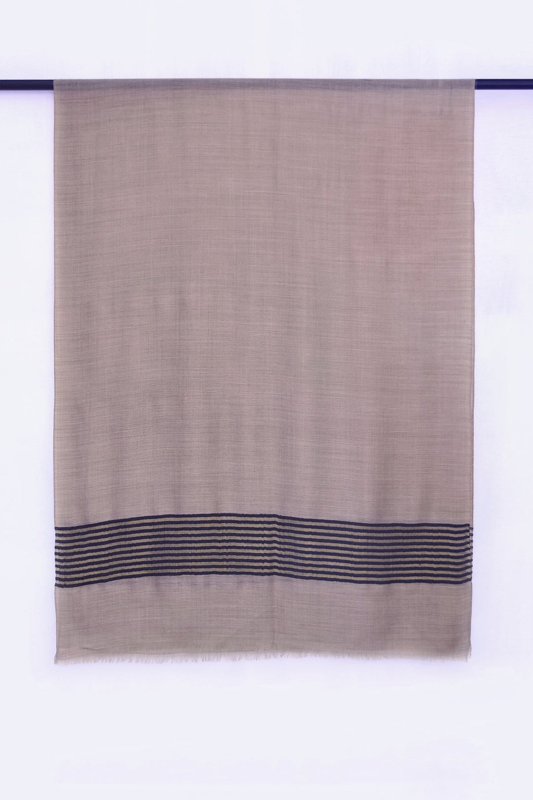 Lavender Cashmere Stole: Brown Wool with Lavender Inspiration | Lavandula Cashmere Stole - Brown