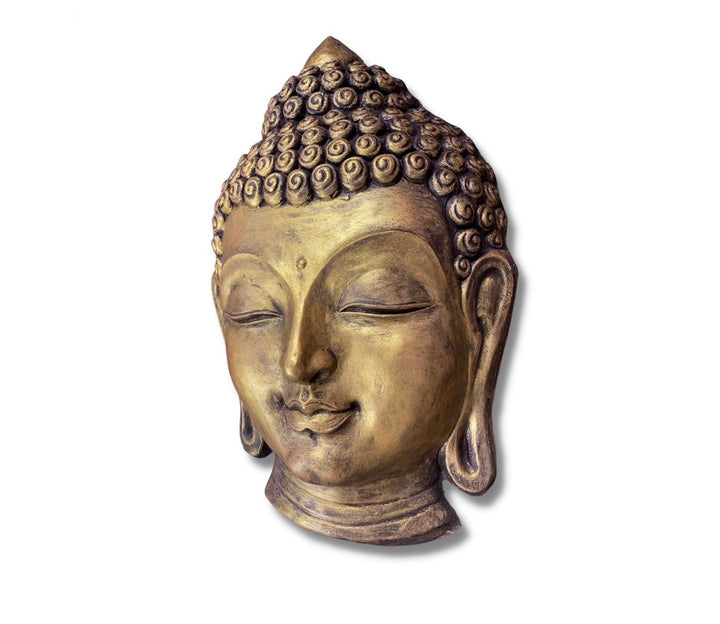 Captivating Buddha Wall Art Mural in Gleaming Gold