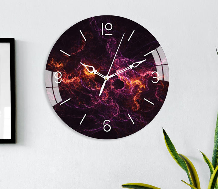 Mesmerizing Fire Flames Acrylic Wall Clock