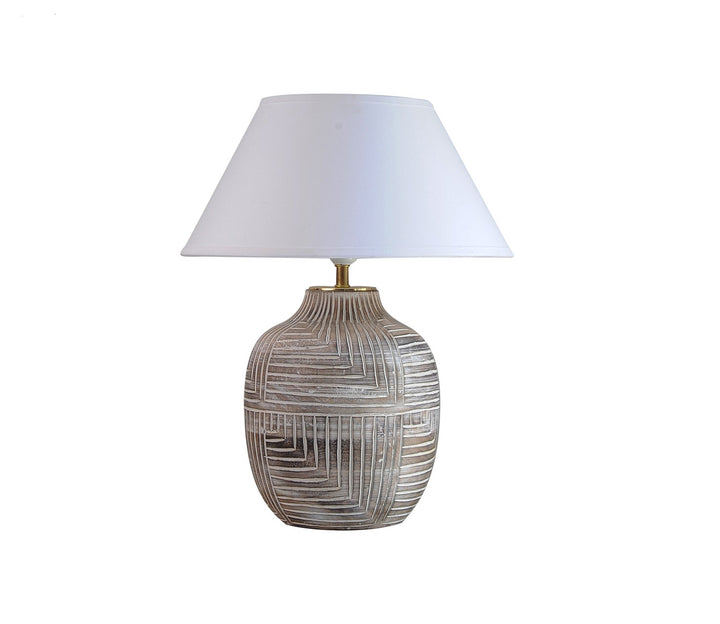 White Cotton Shade Table Lamp