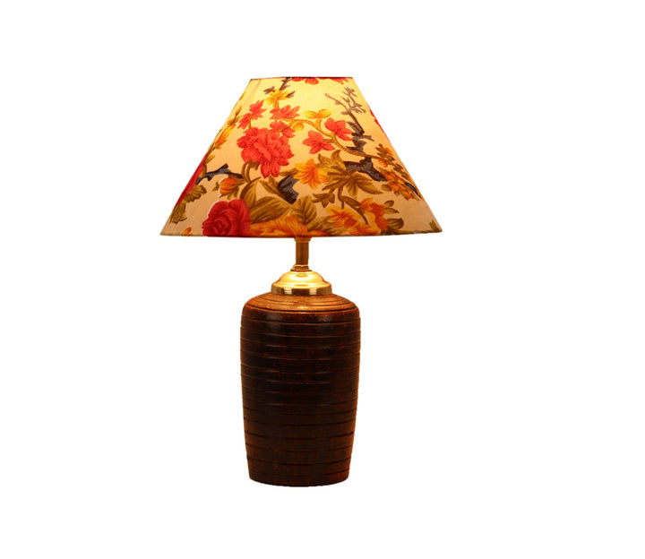 Floral Shade Terracotta Table Lamp