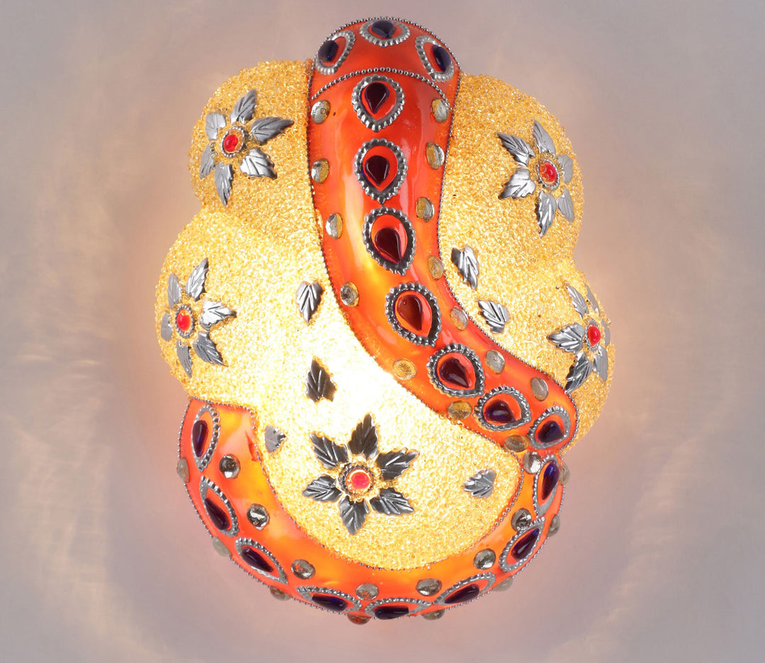 Captivating Orange Wall-Mounted Lamp
