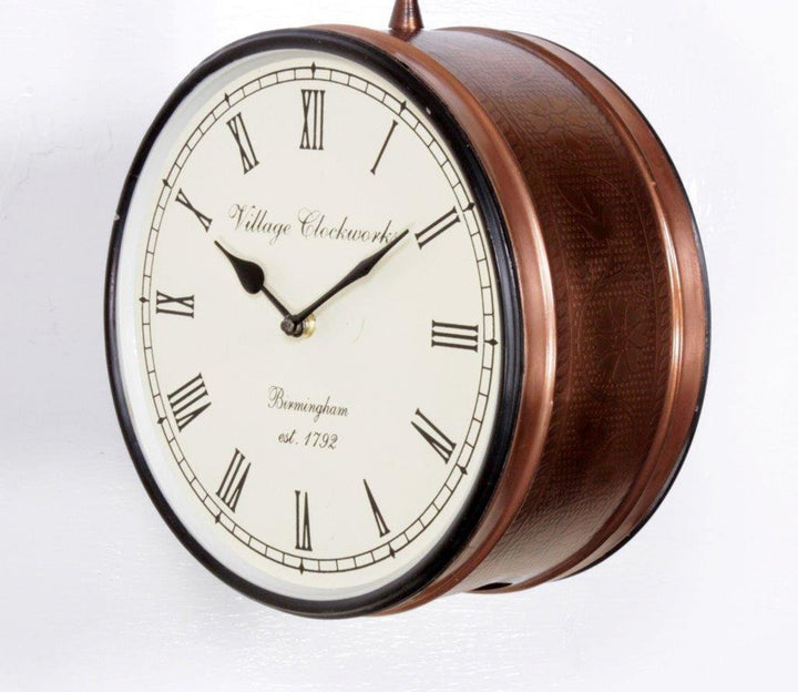 Double Sided Railway Station Wall Clock