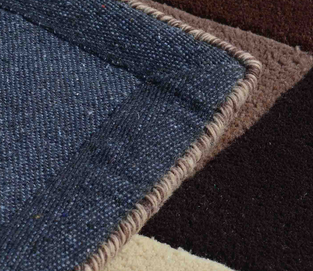 Brown Geometric Hand-Tufted Wool Runner