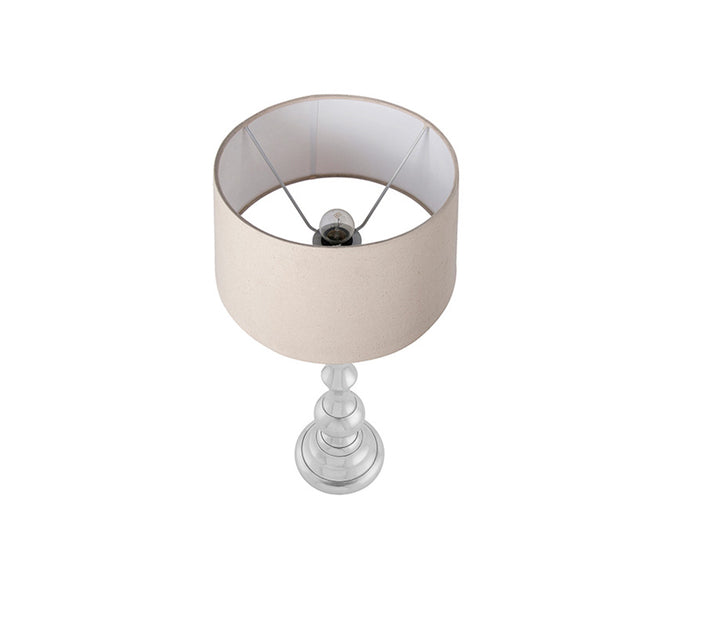 Modern Teardrop Table Lamp with Khadi Shade