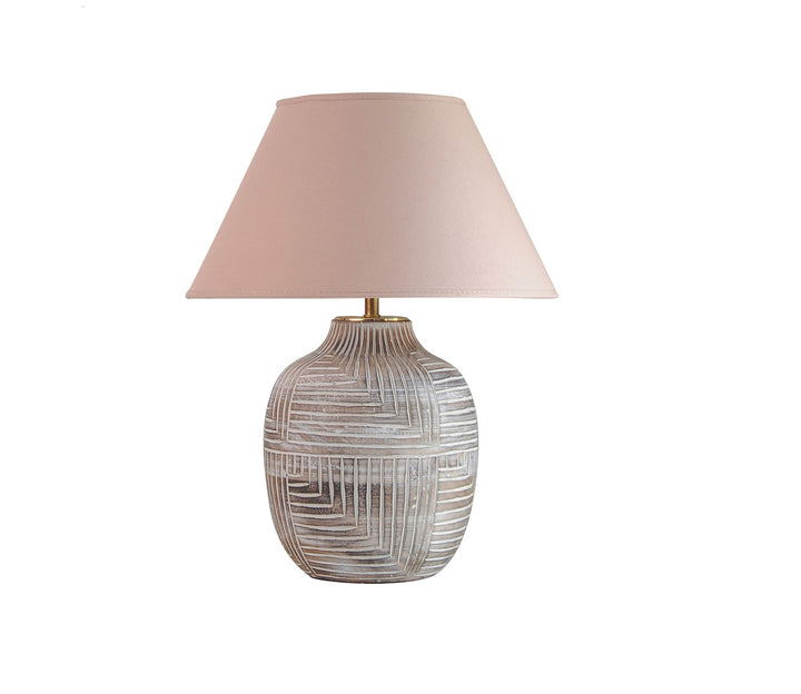 Beige Cotton Shade Table Lamp