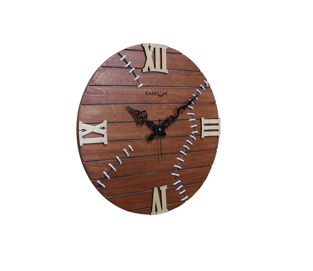 Rustic Brown Wooden Wall Clock