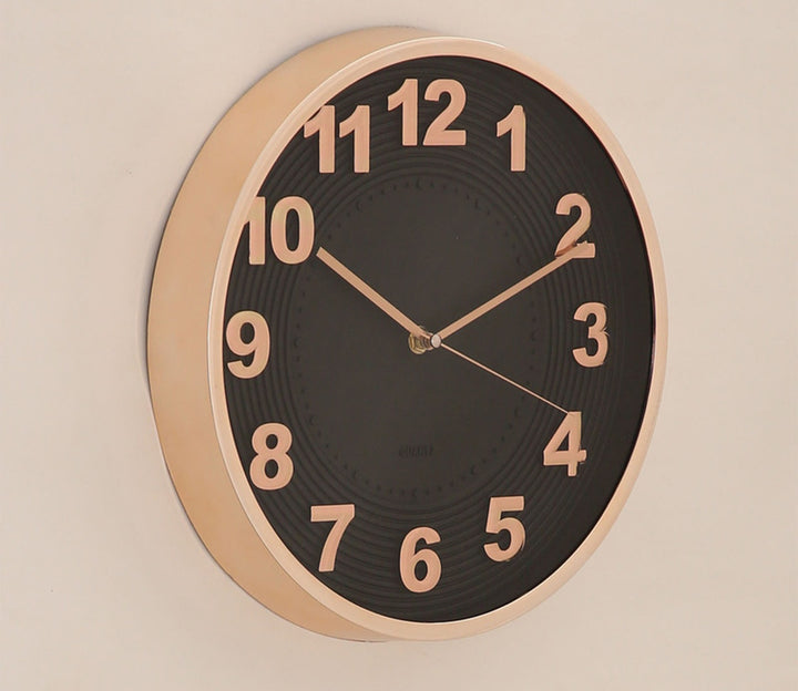 Gold and Black Minimalist Wall Clock