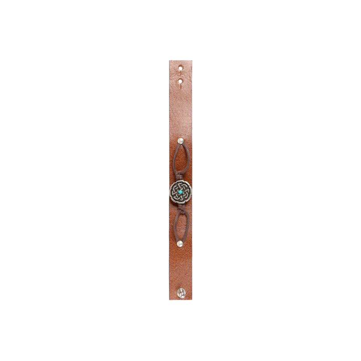 Unisex Leather Bracelet, Turquoise Speckle | Speckle Unisex Leather Bracelet