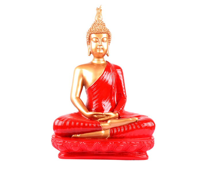 Red Meditative Buddha Figurine | Spiritual Meditative Buddha Figurine (Red)