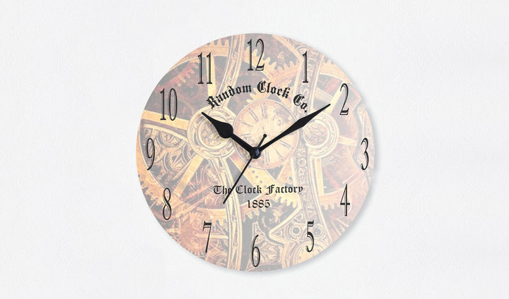 Rustic Wooden Wall Clock 12-Inch