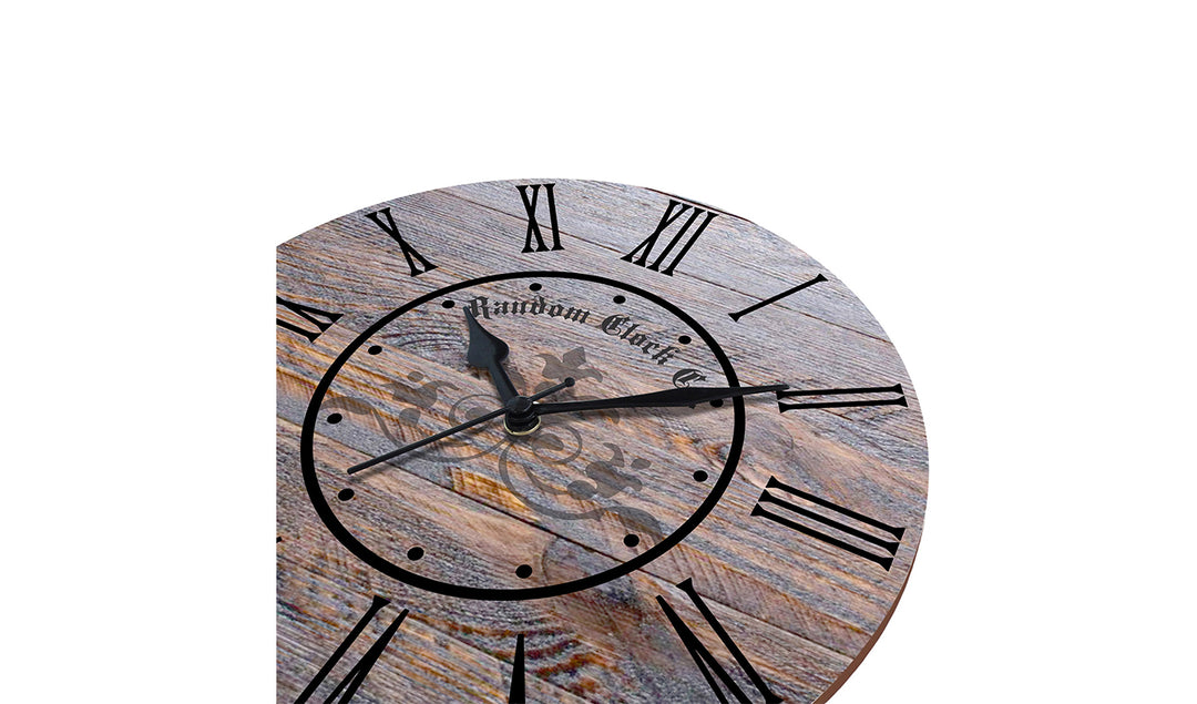 Rustic Chic Wooden Wall Clock 12-Inch