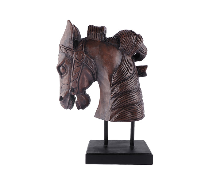 Brown Antique Feng Shui Horse Sculpture | Brown Premium Antique Feng Shui Horse