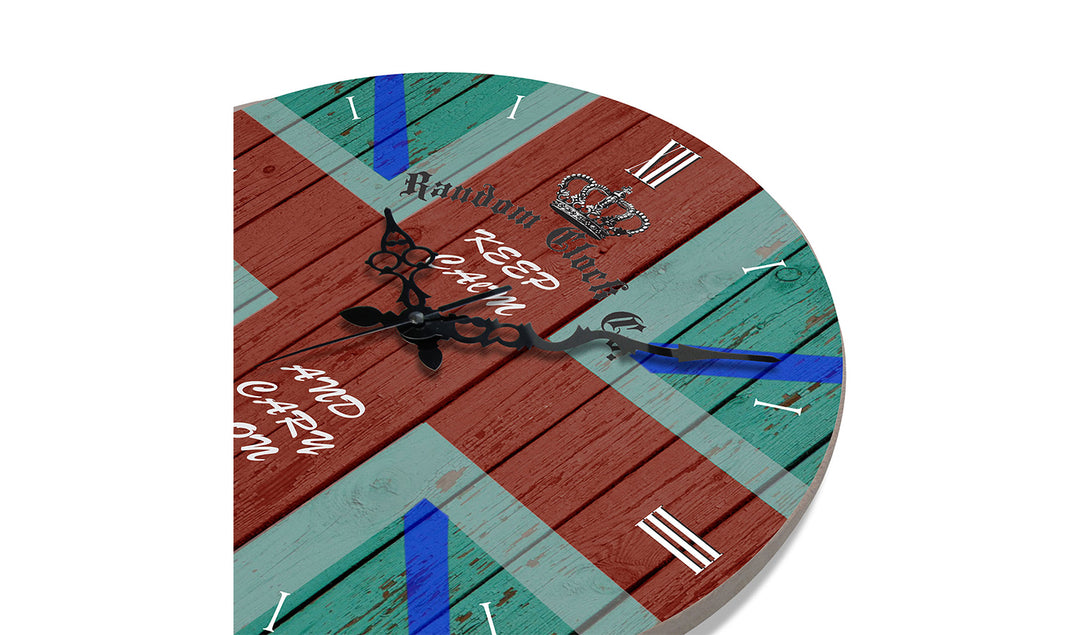 Rustic Placid Wooden Wall Clock