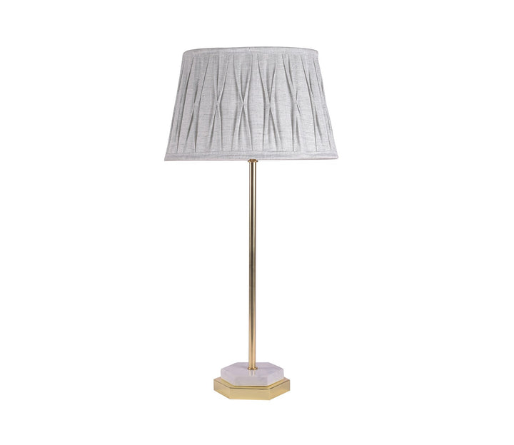 Modern Hexa White Marble Table Lamp