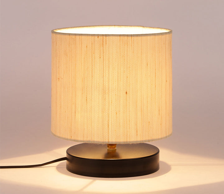Mini Table Lamp with Off-White Shade
