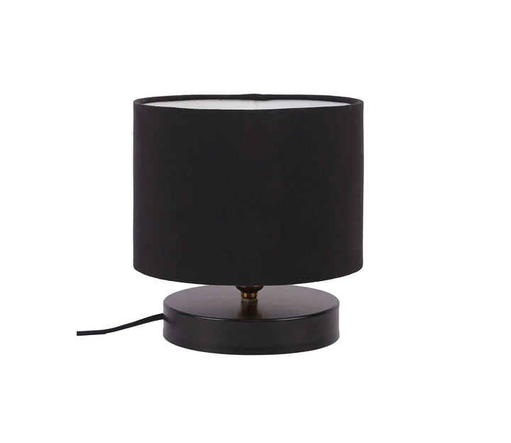 Mini Table Lamp with Black Fabric Shade