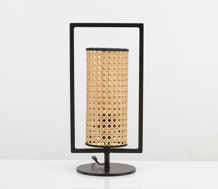 Beige Rattan Sierra Table Lamp