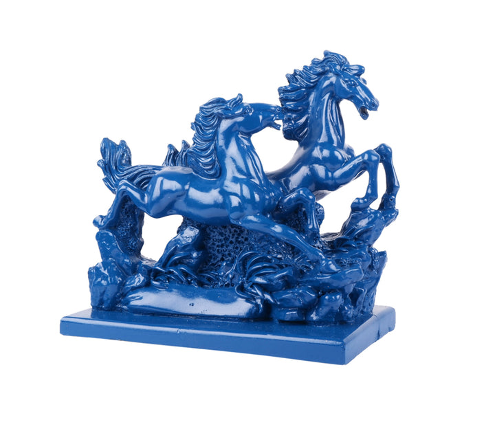 Blue Running Horse Art Figurine - Polyresin Sculpture | Running Horse Art Figurine (Blue)