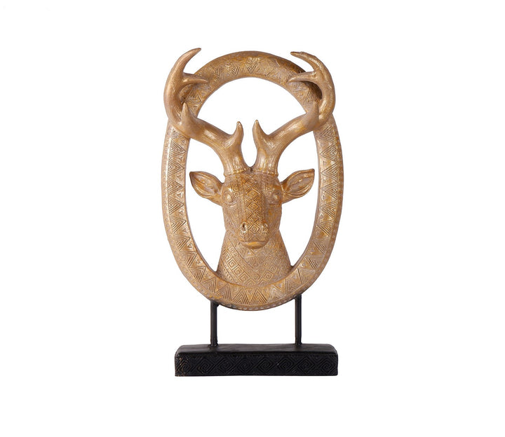 Gold Resin Deer Figurine for Home Decor | Resin Deer Figurine (Gold)