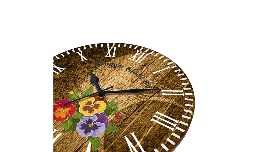 Large Rustic Wooden Wall Clock