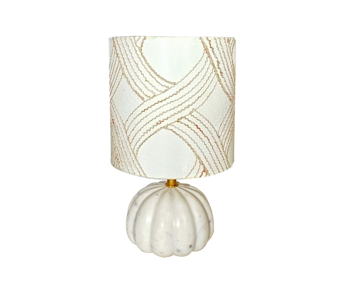 White Shade Marble Table Lamp