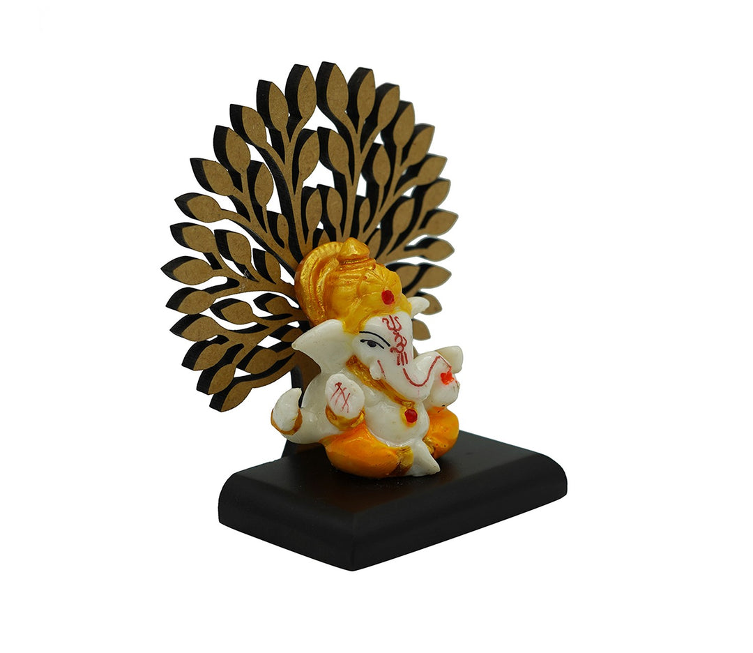 Decorative Figure with Wooden Accent
