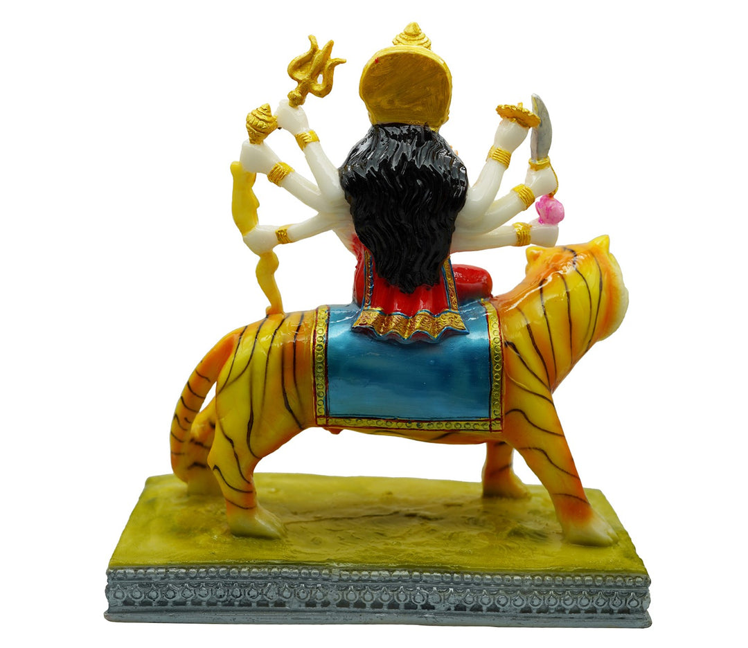 Decorative Hand-Painted Marble Figurine Depicting a Warrior