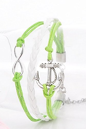 Wrap Bracelet | Silver Anchor and Infinity Symbol Wrap Bracelet