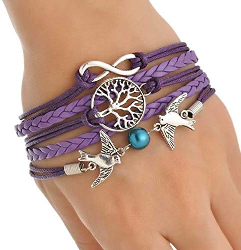 Tree of Life and Infinity Symbol Bracelet | Tree of Life and Infinity Symbol Wrap Bracelet for Women & Girls