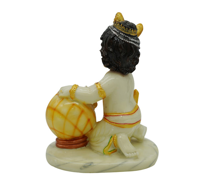 Hand-Painted Marble Figurine in White