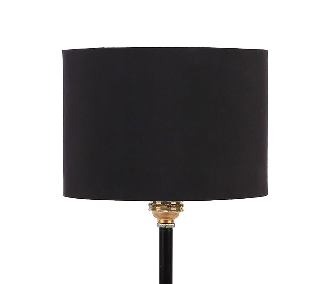 Table Lamp with Black Fabric Shade