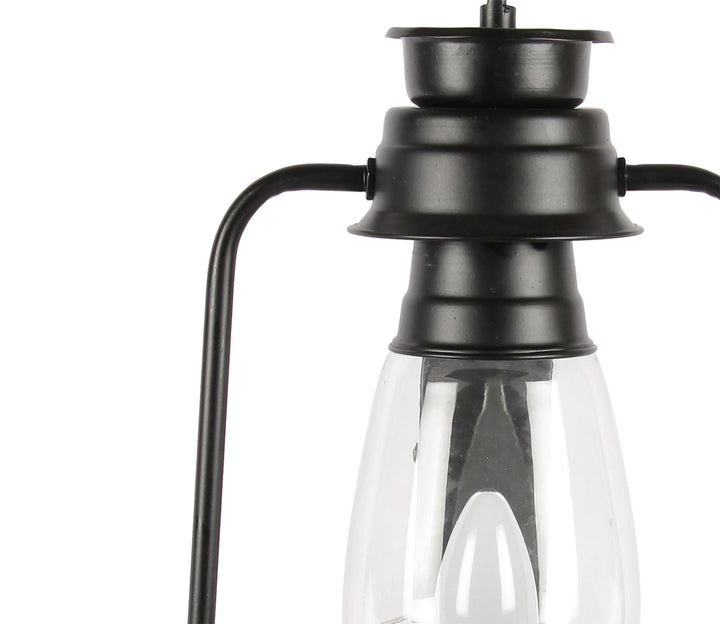 Black Modern Lantern Table Lamp