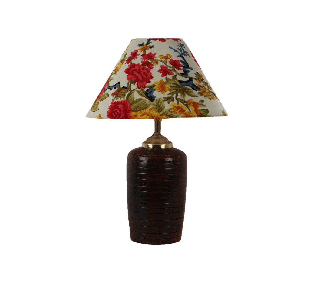 Floral Shade Terracotta Table Lamp