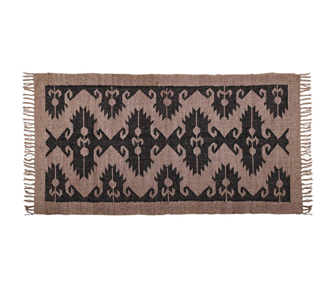 Black and Brown Geometric Doormat
