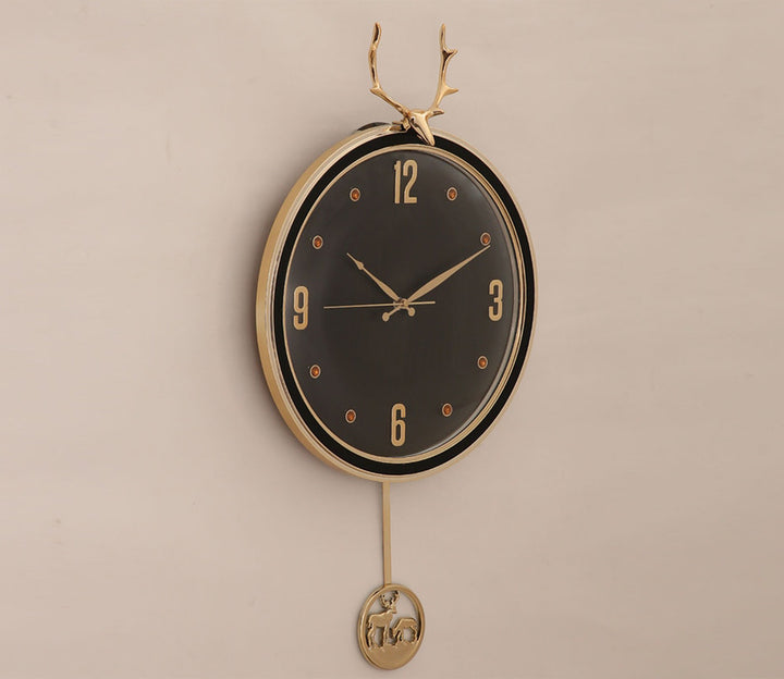 Majestic Reindeer Pendulum Clock