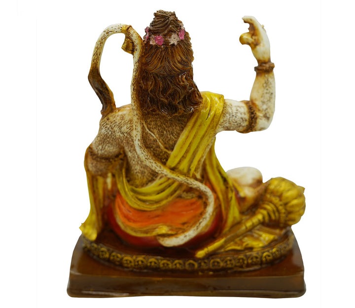 Decorative Hand-Painted Marble Figurine Playing Stringed Instrument