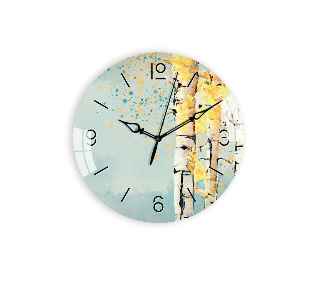 Vibrant Blooming Flowers Acrylic Wall Clock