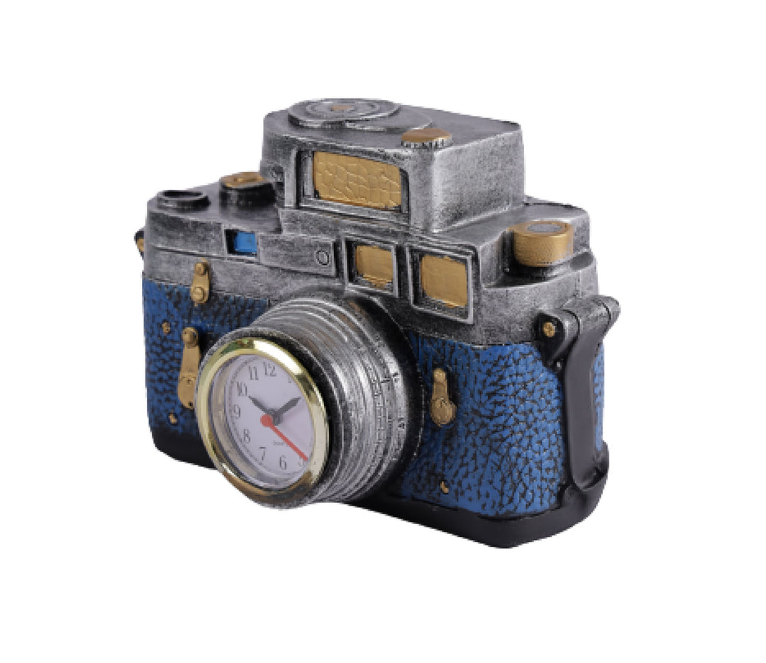 Whimsical Camera Table Clock in Resin