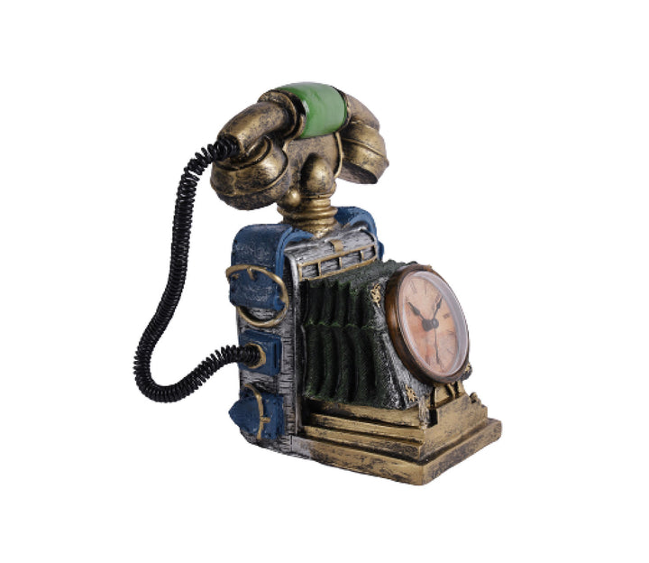 Copper & Green Resin Phone Clock