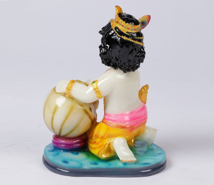 Vibrant Hand-Painted Marble Figurine