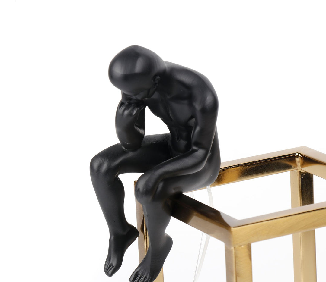 Sleek Celestial Black Human Figurine - Medium Size | Sleek Celestial Black Human Figurine (M, Black)