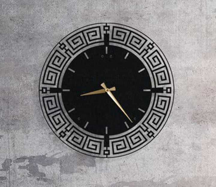 Textured Metal Abstract Wall Clock