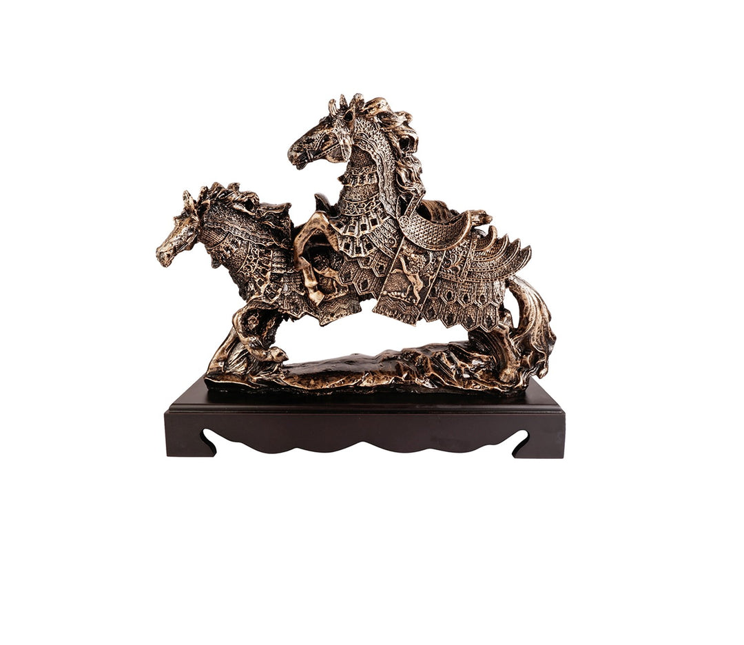 Brown Resin Horse Figurine - Decorative Equestrian Charm | Brown Resin Horse Figurine
